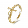 Bague Croix Infini Dorée – Éclat Éternel
