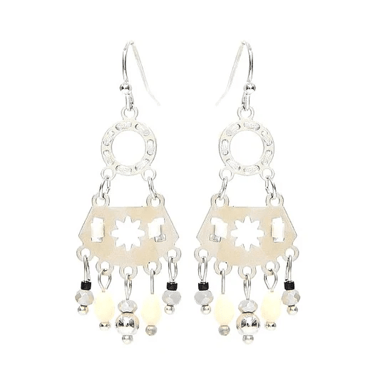 Boucles D'oreilles Acier 316L & Epoxy Bleu Blanc - Neuf Avec étiquettes - Femme/ado