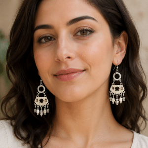 Boucles d’Oreilles Étoile Éthérée – Acier 316L & Gemmes