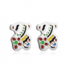 Boucles d’oreilles enfant – Ourson Arc-en-Ciel en Acier 316