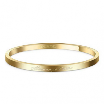 Bracelet Doré Message – Maman je t’aime