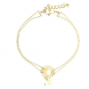 Bracelet Étoile de Lune – Acier Doré & Pierre Naturelle