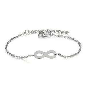 Bracelet Infini Argenté – Acier Inoxydable 316