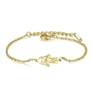 Bracelet Main de Fatma – Acier Inoxydable Doré 316