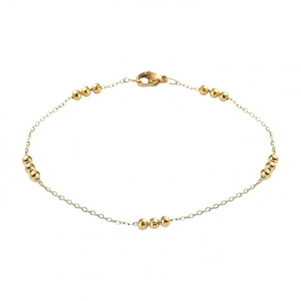 Bracelet Perlé Léa – Acier Inoxydable Doré