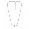 Collier Arbre de Vie & Perles Roses – Acier Inoxydable