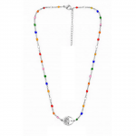 Collier Arbre de Vie – Perles Multicolores & Acier Inoxydable