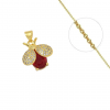 Collier Enfant – Coccinelle Dorée