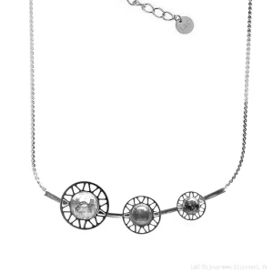 Collier Trio Flocon Argenté