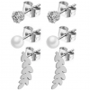 Lot de 3 paires de boucles d'oreilles – Élégance Naturelle