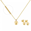 Parure Élégance Dorée – Collier & Boucles en acier inoxydable