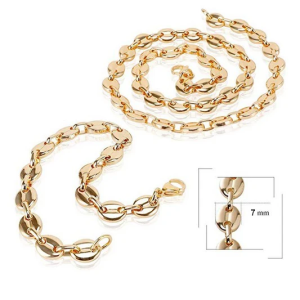 Parure Homme – Grains de Café Dorés