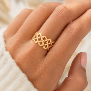 Bague Femme Plaqué Or – Dorure Entrelacée
