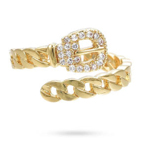 Bague Femme – Ceinture Dorée Plaqué Or