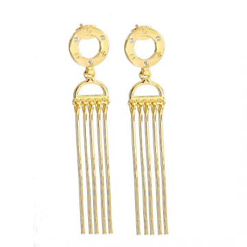 Boucles d’Oreilles Cascade Dorée – Plaqué Or