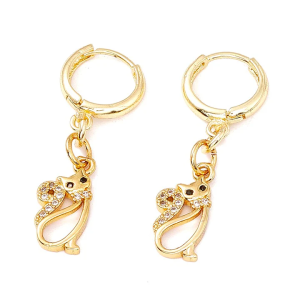 Boucles d’Oreilles Chatons Zirconiums Plaqué Or