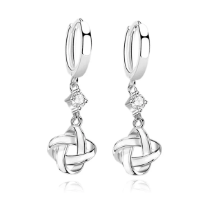 Boucles d’Oreilles Noeud Argent 925