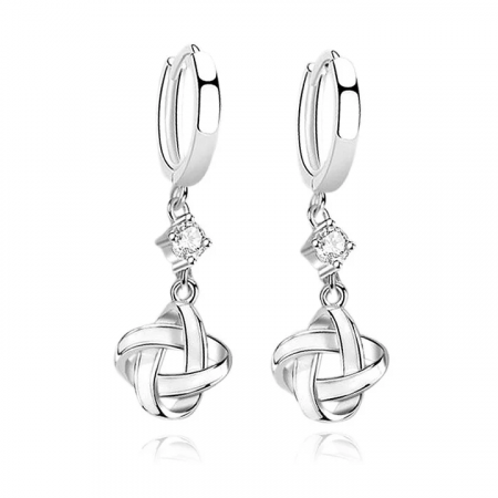 Boucles d’Oreilles Noeud Argent 925