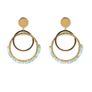 Boucles d’Oreilles Pendantes – Amazonite