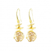 Boucles d’Oreilles Rose Dorée – Plaqué Or