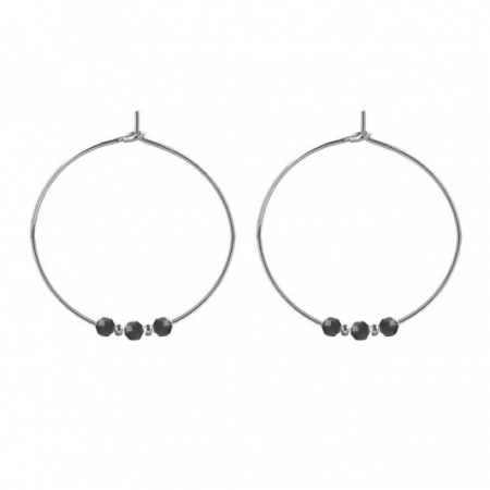 Boucles d’oreilles Créoles – Agate