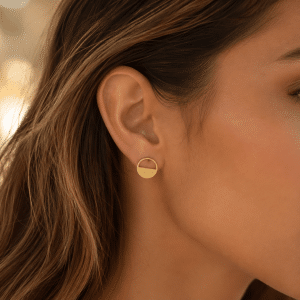 Boucles d’oreilles Femme Acier Inoxydable Doré à l’Or Fin