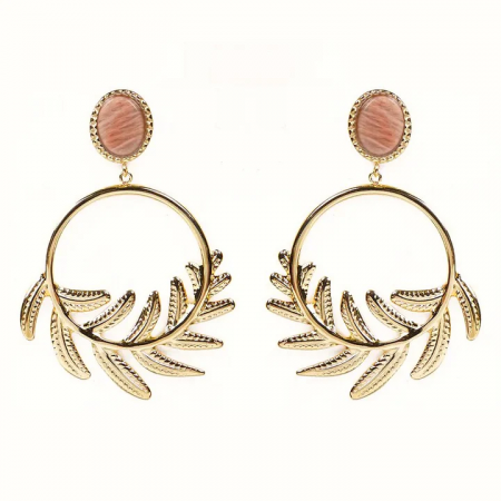 Boucles d’oreilles pendantes – Pierre du Soleil