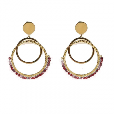 Boucles d’oreilles pendantes – Tourmaline