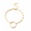 Bracelet Cercle Acier Inoxydable Doré