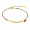 Bracelet Coeur Rouge – Plaqué Or