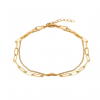 Bracelet Double Chaîne Plaqué Or