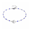 Bracelet Femme Arbre de Vie & Mailles Bleues, Acier Inoxydable
