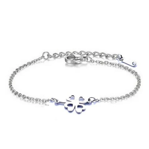 Bracelet Femme – Trèfle Chance Argenté