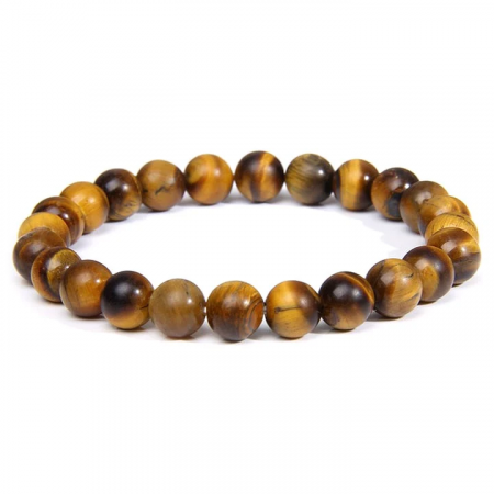 Bracelet Homme – Œil de Tigre 10 mm