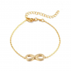Bracelet Infini Zirconiums Plaqué Or