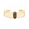 Bracelet Jonc Agate Grise – Éclat Élégant