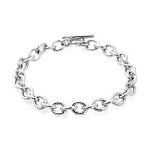 Bracelet Maille Ronde – Acier Inoxydable Argenté