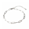 Bracelet Maille Trombone – Acier Inoxydable Argenté