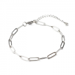 Bracelet Maille Trombone – Acier Inoxydable Argenté