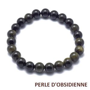 Bracelet Mixte – Obsidienne Naturelle 8 mm