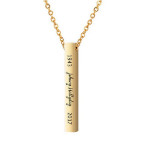 Collier Homme – Pendentif Johnny Hallyday Gravé