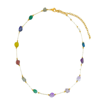 Collier Multicolore en Pierres Naturelles