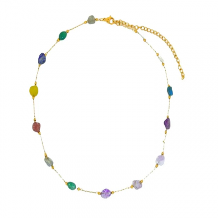 Collier Multicolore en Pierres Naturelles