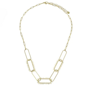 Collier Multiliens Acier Inoxydable Pierres Naturelles Pierre de Lune