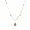 Collier Pierre Naturelle Chaîne Trombone & Rhodonite