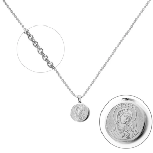Collier Sainte Vierge Marie – Acier Inoxydable Argenté