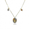 Collier breloque étoile & œil de tigre – Acier inoxydable doré