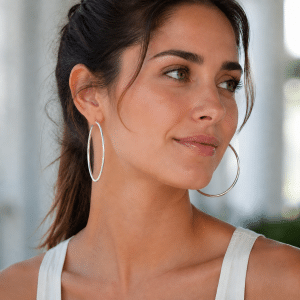 Créoles Femme Acier Inoxydable Argenté