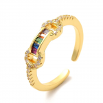 Bague Arc-En-Ciel Plaqué or