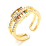 Bague Lignée d’éclats Plaqué or